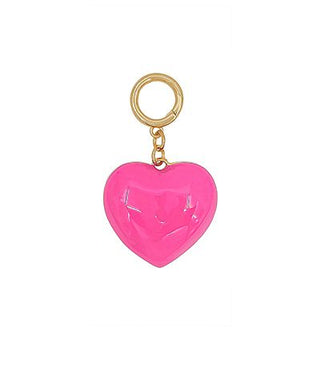 Gold charm set featuring bows, heart, poodle, and parasol