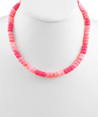 Fuchsia Ombre Beaded Necklace