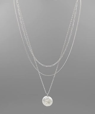 Luna Mother of Pearl Triple Layered Necklace