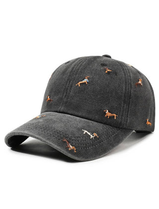 "The All-Over Doxie" Vintage Embroidered Dachshund Hat