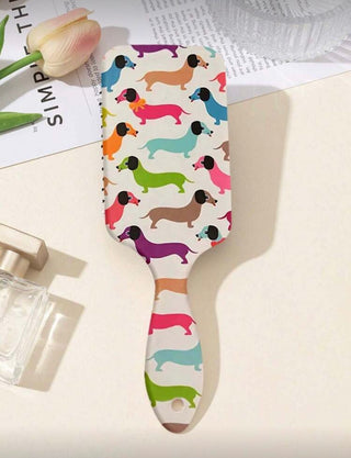 Vibrant Dachshund Detangling Paddle Hairbrush