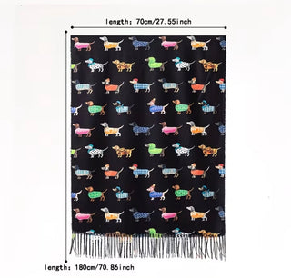 Dachshund Print Scarf