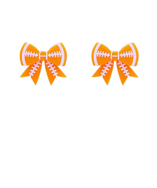 Tennessee Game Day 20mm Football Bow Earrings