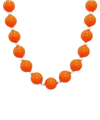 Tennessee Gameday Orange & White Bead Necklace