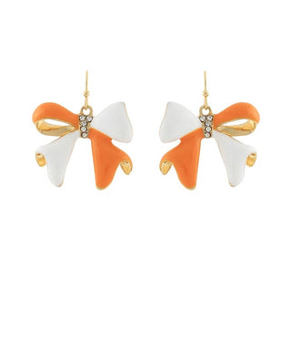 Tennessee Gameday Pave Bow Earrings