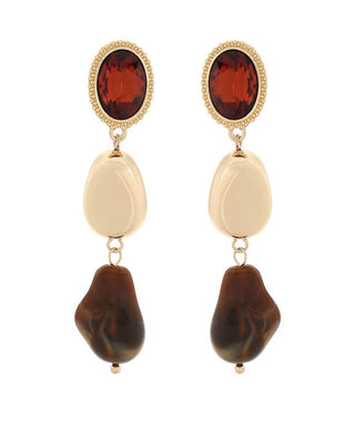 Amber Triple Tier Drop Earrings
