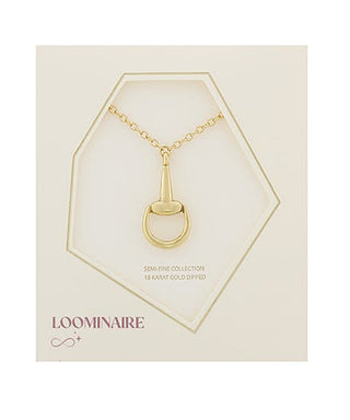 18K Gold Dipped Horseshoe Pendant Necklace – Minimalist Equestrian Charm