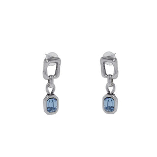 Blue Crystal Drop Earrings