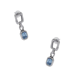 Blue Crystal Drop Earrings