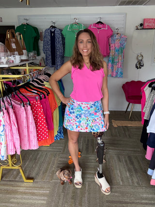 Lulu-B Multi-Color Dragonfly Zip Skort