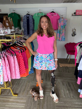 Lulu-B Multi-Color Dragonfly Zip Skort