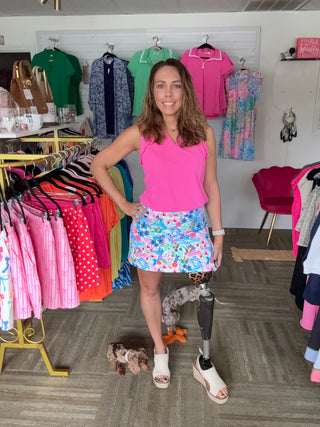 Lulu-B Multi-Color Dragonfly Zip Skort