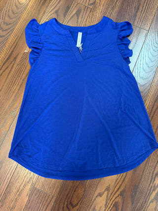 Lizzy Flutter Sleeve V-Neck Blouse