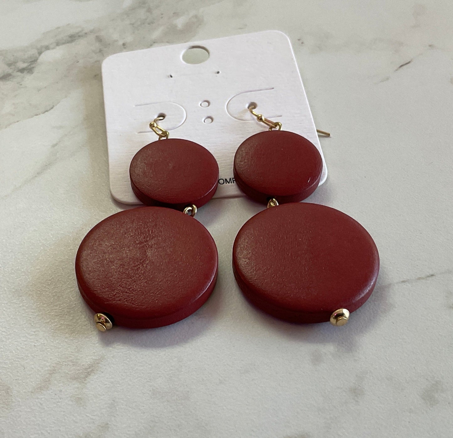 Pair of red earrings