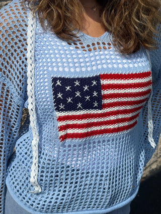 The Heritage Crochet Flag Hoodie