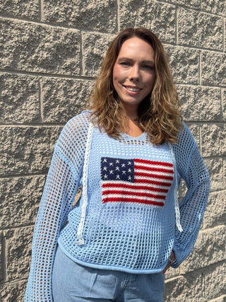 The Heritage Crochet Flag Hoodie
