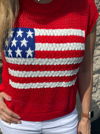 The Heritage Americana: Luxury Graphic Knit Sweater