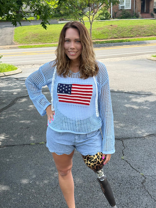 The Heritage Crochet Flag Hoodie