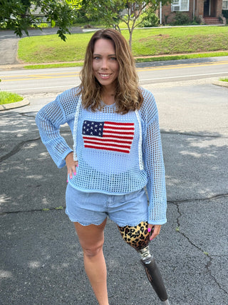 The Heritage Crochet Flag Hoodie