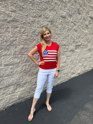 The Heritage Americana: Luxury Graphic Knit Sweater
