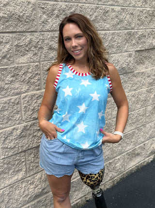 Scalloped Hem Denim Shorts