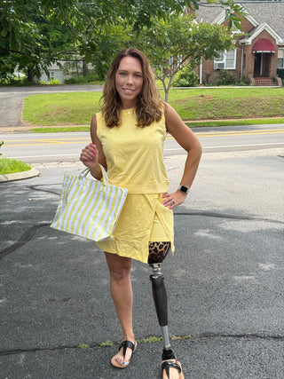 Yellow Cream Mineral Wash Skort Set