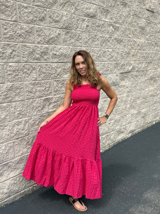 Aurelia Gingham Maxi