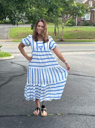 Serene Coastal Ricrac Midi