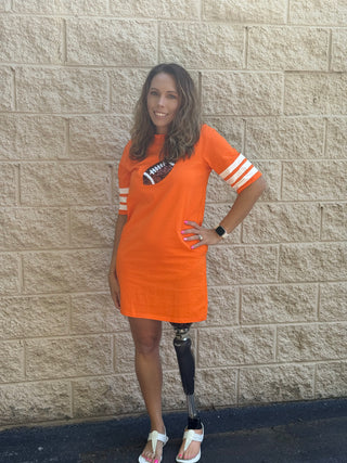 The Vols Sequin Knit Gameday Dress – Tennessee Orange