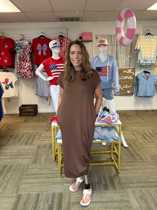 Effortless Side Slit Maxi T-Shirt Dress | Breathable Summer Shift