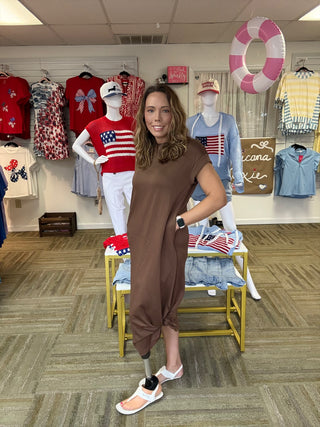 Effortless Side Slit Maxi T-Shirt Dress | Breathable Summer Shift