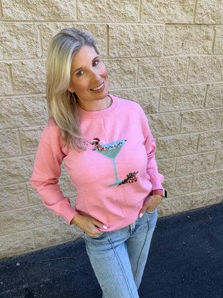 Cocktail Doxie Graphic Sweater