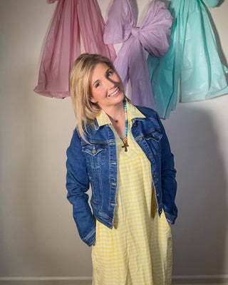 Audrey Tiered Gingham Midi Dress
