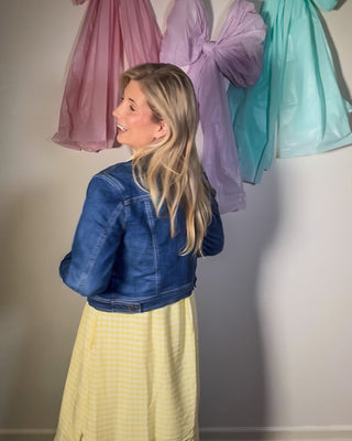 Audrey Tiered Gingham Midi Dress