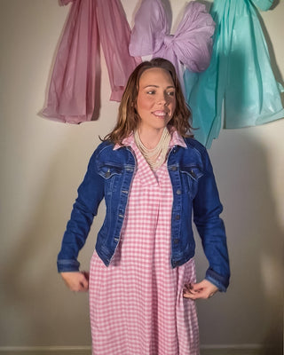 Audrey Tiered Gingham Midi Dress
