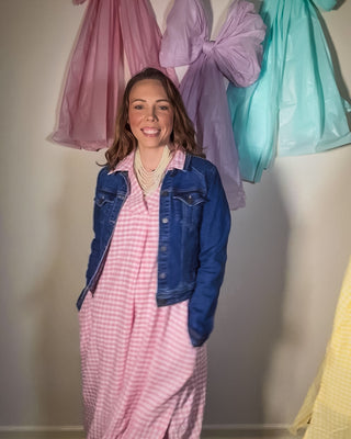 Audrey Tiered Gingham Midi Dress