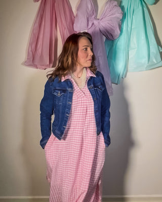 Audrey Tiered Gingham Midi Dress