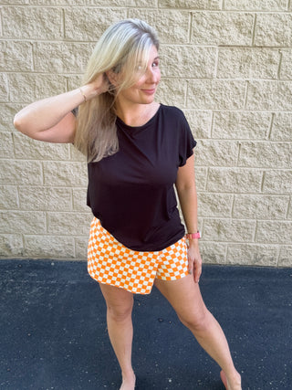 Rocky Top Checkered Wrap Front Skort – Tennessee Game Day Edition