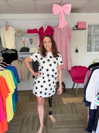 Playful Polka Dot 2-Piece Skort Set