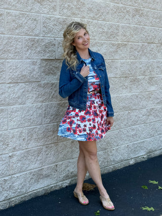 Inoah Poppy Chic A-Line Dress