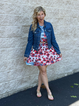 Inoah Poppy Chic A-Line Dress