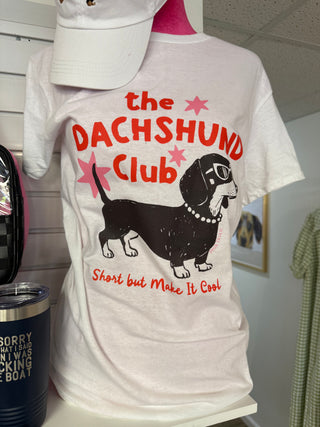 The Dachshund Club Graphic Tee: "Short but Cool" Doxie Shirt