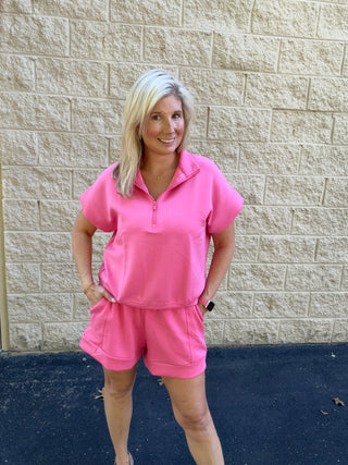 Scuba Casual Short in Pink