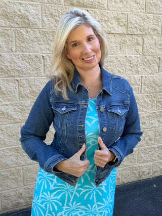 Classic Fitted Stretch Denim Jacket