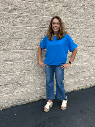 J21 Eleven by Risen High-Rise Ankle Flare Jeans with Retro Patch Pockets