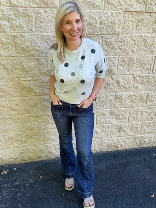 Polka Dot Raglan Sweater