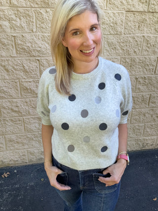 Polka Dot Raglan Sweater