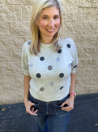 Polka Dot Raglan Sweater