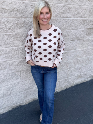 Cozy Oversized Polka Dot Sweater
