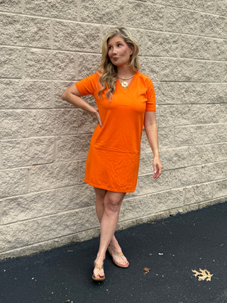 Volunteer V-Neck Knit Sweater Dress – Game Day Ready